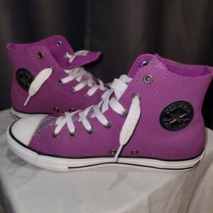 Converse Sparkling Purple High-Tops